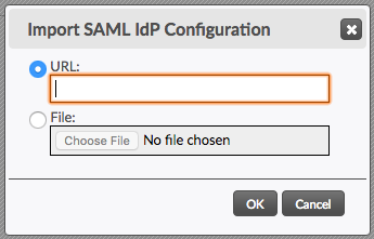 SAML IdP Import Dialog SAML IdP Import Dialog